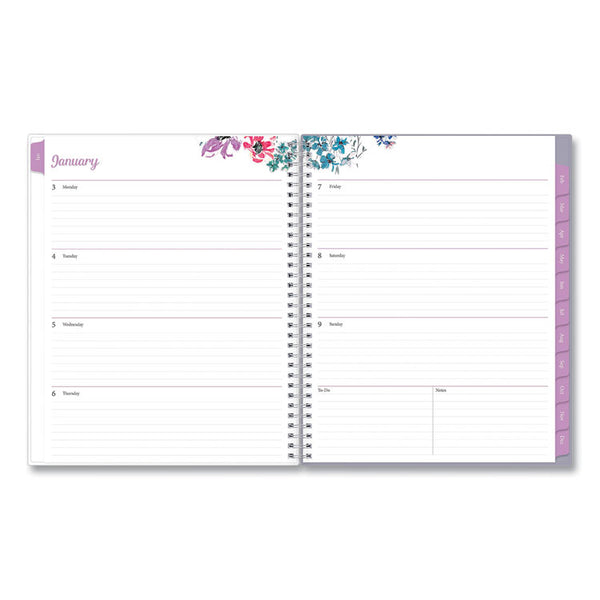 Laila Create-Your-Own Cover Weekly/Monthly Planner, Wildflower Artwork, 11 x 8.5, Purple/Blue/Pink, 12-Month (Jan-Dec): 2025 (BLS137273) Each