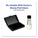 Carter's™ Pre-Inked Felt Stamp Pad, 6.25" x 3.25", Black (AVE21082)