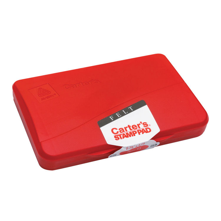 Carter's™ Pre-Inked Felt Stamp Pad, 4.25" x 2.75", Red (AVE21071) Each