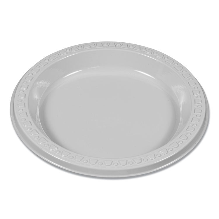 Tablemate® Plastic Dinnerware, Plates, 6" dia, White, 125/Pack (TBL6644WH)