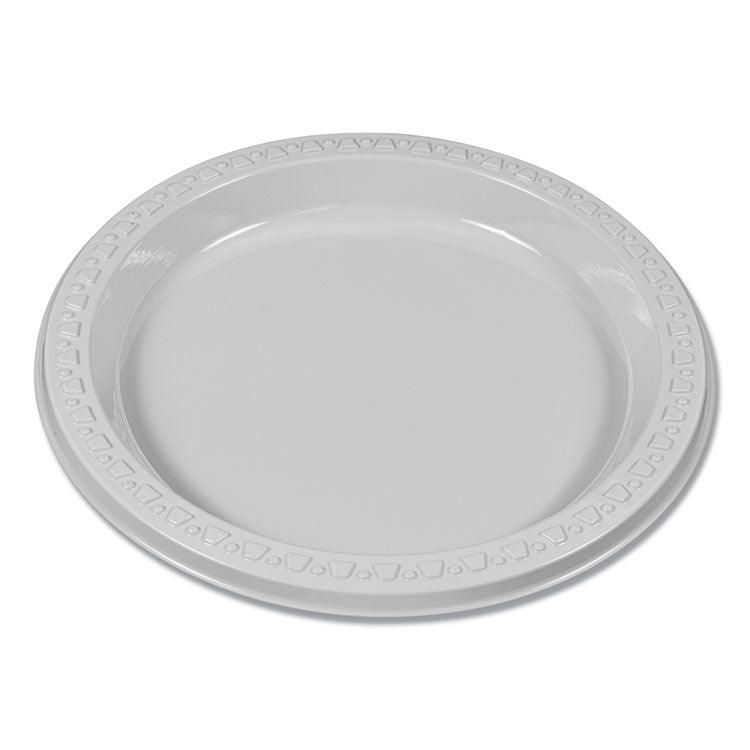 Tablemate® Plastic Dinnerware, Plates, 7" dia, White, 125/Pack (TBL7644WH)