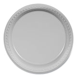 Tablemate® Plastic Dinnerware, Plates, 10.25" dia, White, 125/Pack (TBLTM10644WH)