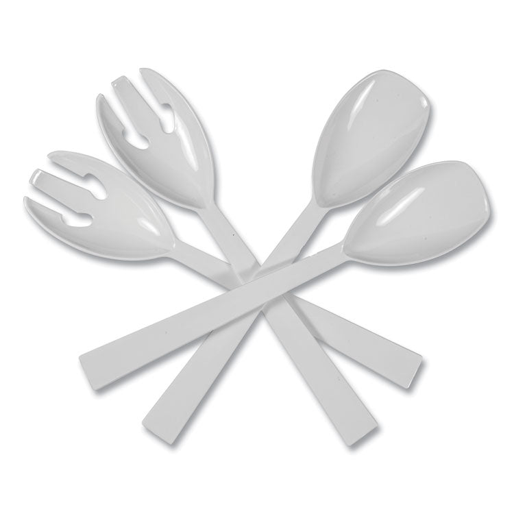 Tablemate® Table Set Plastic Serving Forks and Spoons, White, 24 Forks, 24 Spoons per Pack (TBLW95PK4) Box of 12