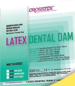 Crosstex® Mint EENT Drape Dental Dam 5 W X 5 L Inch NonSterile (854229_BX) 52/BX