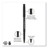 uniball® ONYX Roller Ball Pen, Stick, Extra-Fine 0.5 mm, Black Ink, Black Barrel, Dozen (UBC60040) 1 Dozen