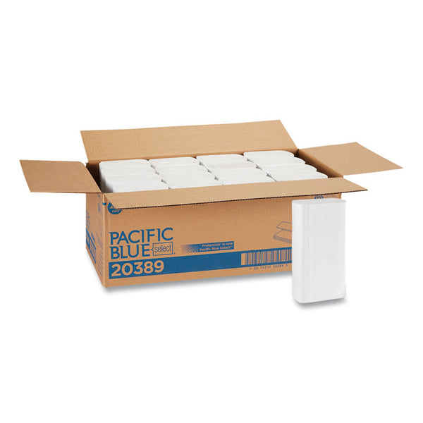 Georgia Pacific® Professional Pacific Blue Select Folded Paper Towels, 1-Ply, 9.2 x 9.4, White, 250/Pack, 16 Packs/Carton (GPC20389) Case of 4000