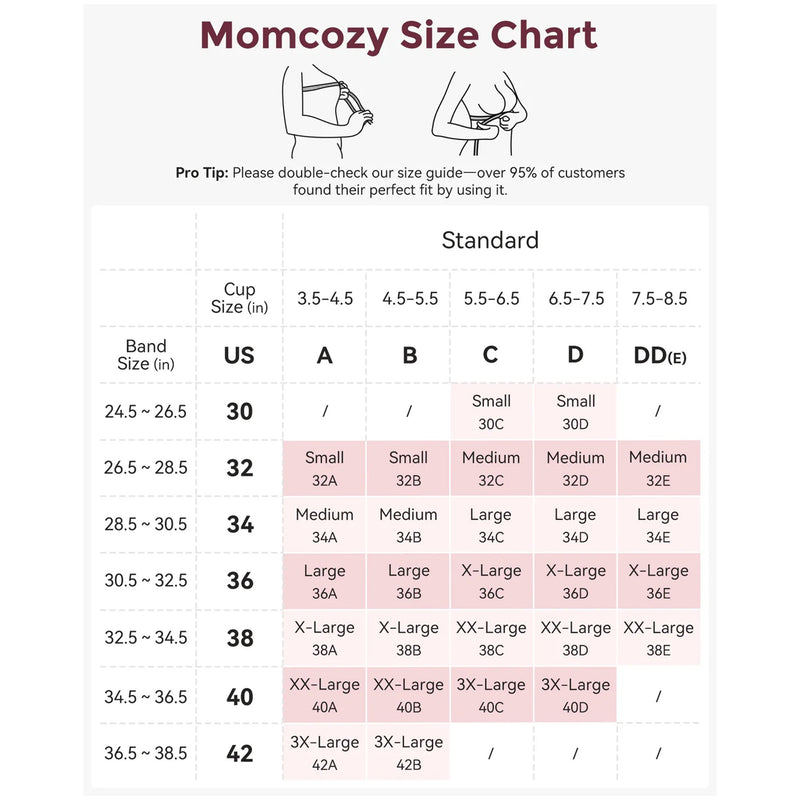 Momcozy Smooth Nursing Bra Beige Large 36 to 38 Inch (1261820_EA) 1/EA