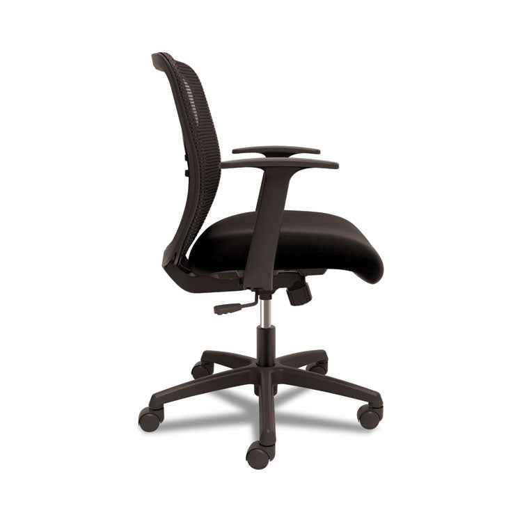 HON Task Chair, MeshBack, Fixed Arms, 25-3/4"x25-1/4"x38-1/4", Black (HONGVFMZ1ACCF10)