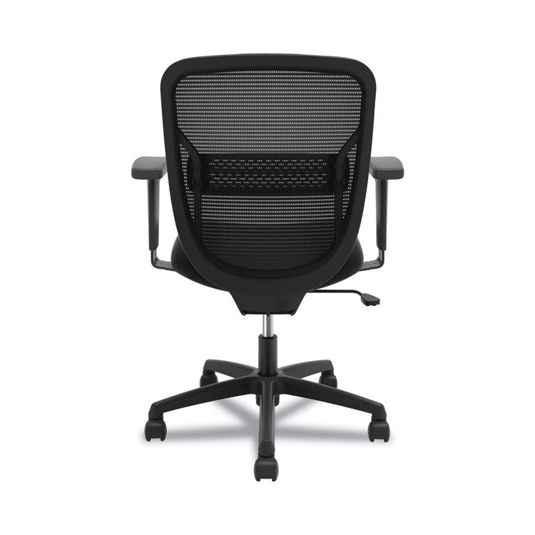 HON Task Chair, MeshBack, Fixed Arms, 25-3/4"x25-1/4"x38-1/4", Black (HONGVFMZ1ACCF10)