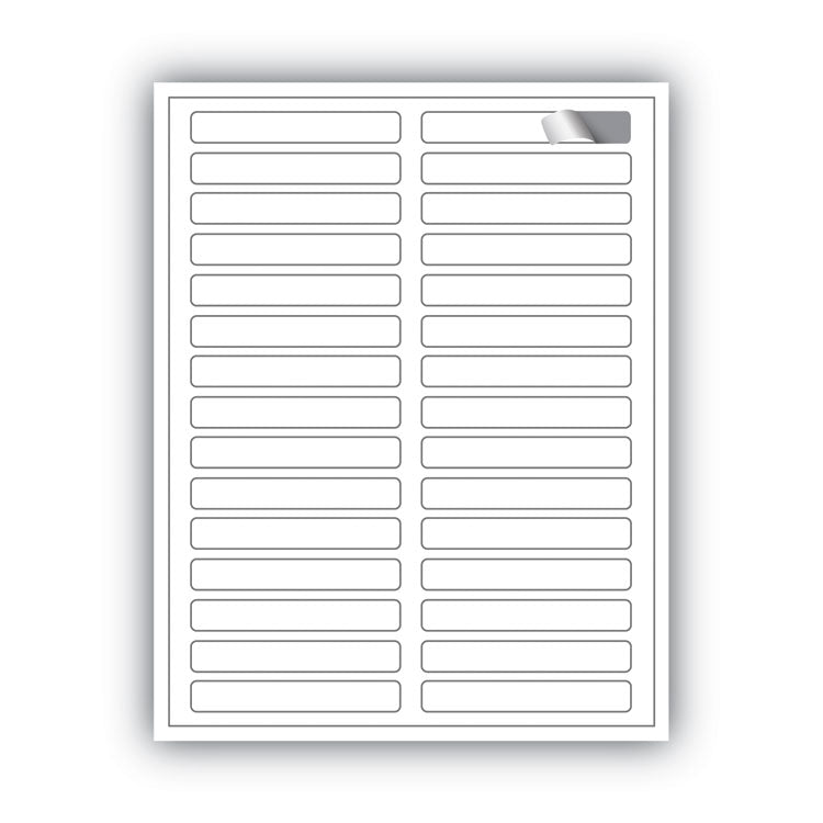 MACO® Cover-All Opaque File Folder Labels, Inkjet/Laser Printers, 0.66 x 3.44, White, 30 Labels/Sheet, 50 Sheets/Box (MACMLFF31) Box of 1500