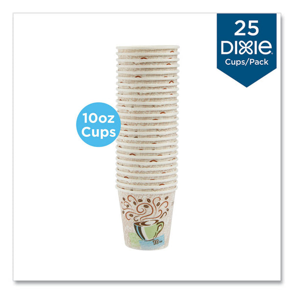Dixie® PerfecTouch Paper Hot Cups, 10 oz, Coffee Haze Design, 25/Pack (DXE5310DXPK)