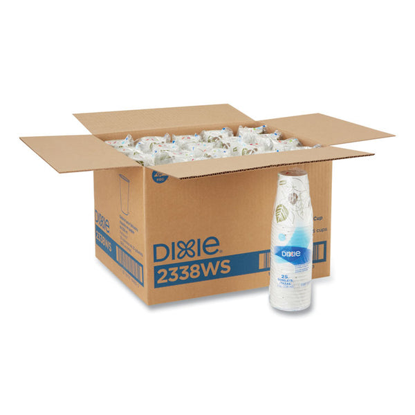 Dixie® Pathways Paper Hot Cups, 8 oz, 25/Bag, 20 Bags/Carton (DXE2338WS)
