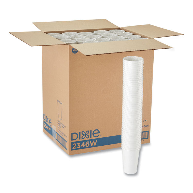 Dixie® Paper Hot Cups, 16 oz, White, 50/Sleeve, 20 Sleeves/Carton (DXE2346W)