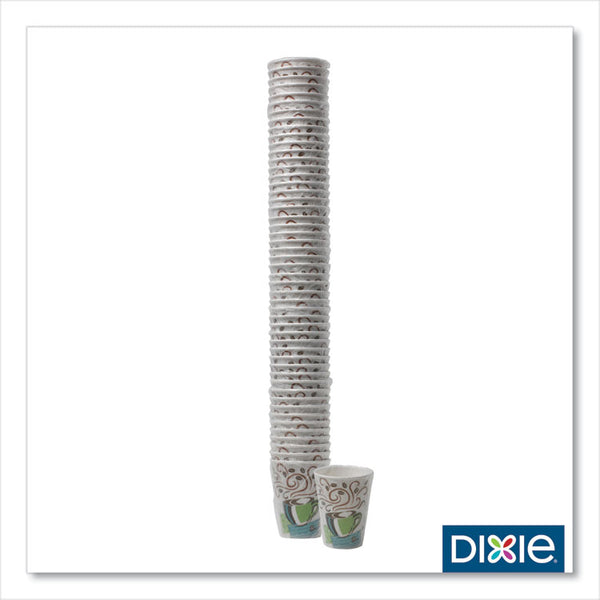 Dixie® PerfecTouch Hot Cups, 8 oz, Coffee Haze Design, Individually Wrapped, 50/Sleeve, 20 Sleeves/Carton (DXE5338CDWR)