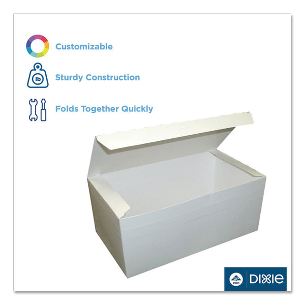 Dixie® Tuck-Top One-Piece Paperboard Take-Out Box, 9 x 5 x 3, White, Paper, 250/Carton (DXE330PLN)