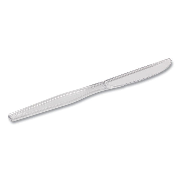 Dixie® Heavyweight Polystyrene Cutlery, Knives, Clear, 1,000/Carton (DXEKH017)