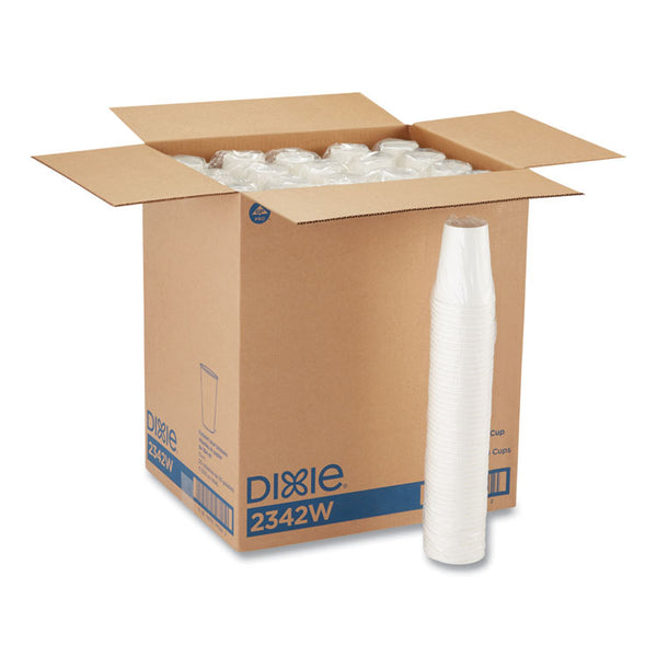 Dixie® Paper Hot Cups, 12 oz, White, 50/Sleeve, 20 Sleeves/Carton (DXE2342W)