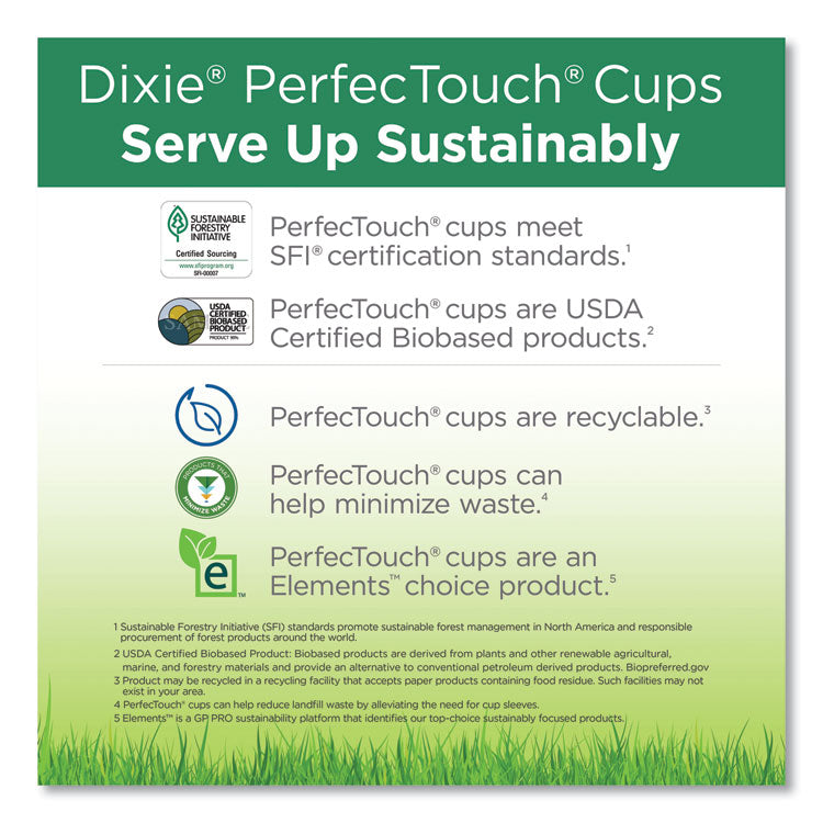 Dixie® PerfecTouch Paper Hot Cups, 16 oz, Coffee Haze Design, 50/Sleeve, 20 Sleeves/Carton (DXE5356CDCT)