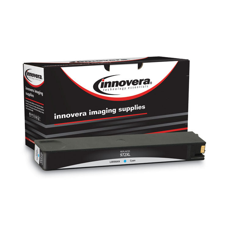 Innovera® Remanufactured Cyan High-Yield, Ink, Replacement for 972XL (L0R98AN), 7,000 Page-Yield (IVRL0R98AN) Each