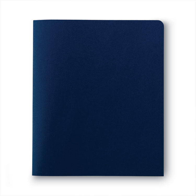Smead™ Two-Pocket Folder, Textured Paper, 100-Sheet Capacity, 11 x 8.5, Dark Blue, 25/Box (SMD87854)