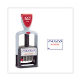 COSCO 2000PLUS® Model S 360 Two-Color Message Dater, 1.75 x 1, "Faxed," Self-Inking, Blue/Red (COS011032) Each