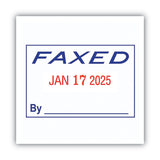 COSCO 2000PLUS® Model S 360 Two-Color Message Dater, 1.75 x 1, "Faxed," Self-Inking, Blue/Red (COS011032) Each