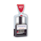 COSCO 2000PLUS® Model S 360 Two-Color Message Dater, 1.75 x 1, "Faxed," Self-Inking, Blue/Red (COS011032) Each