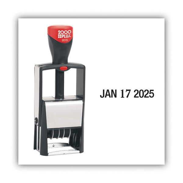 COSCO 2000PLUS® Self-Inking Heavy-Duty Line Dater with Microban, 1.25 x 0.63, Black (COS011200) Each