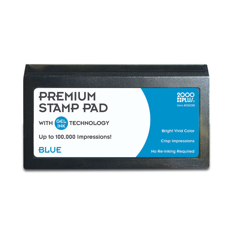 COSCO Microgel Stamp Pad for 2000 PLUS, 6.17" x 3.13", Blue (COS030258) Each