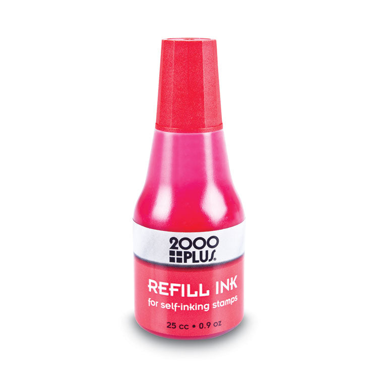 COSCO 2000PLUS® Self-Inking Refill Ink, 0.9 oz. Bottle, Red (COS032960) Each