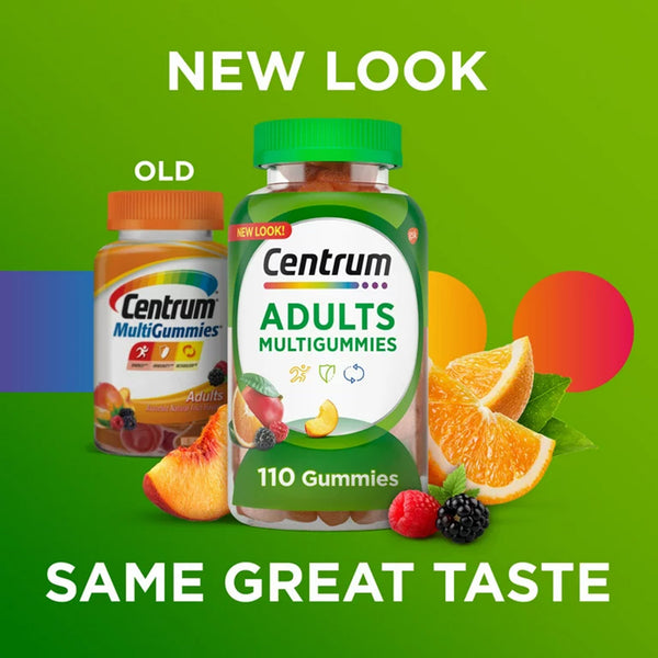 Centrum® Multivitamin Supplement Gummy 110 per Bottle Fruit Flavor (1230537_BT) 1/BT