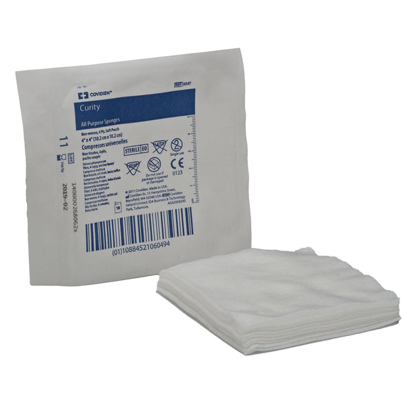 Curity™ Nonwoven Sponge 4 X 4 Inch 4-Ply Sterile 10 per Pouch (401591_PK) 1/PK