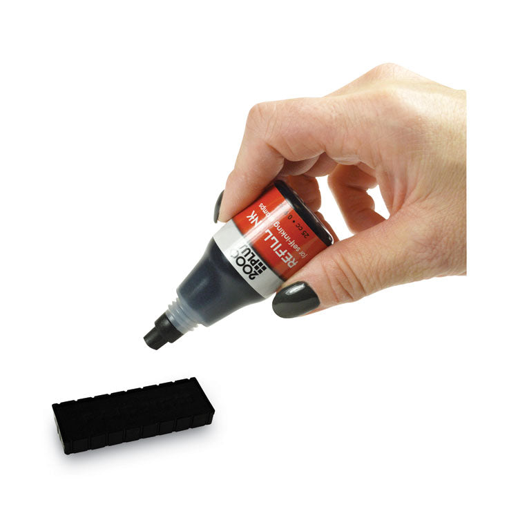 COSCO 2000PLUS® Self-Inking Refill Ink, 0.9 oz. Bottle, Black (COS032962)