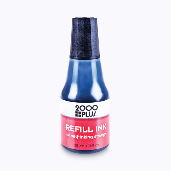 COSCO 2000PLUS® Self-Inking Refill Ink, 0.9 oz. Bottle, Black (COS032962)