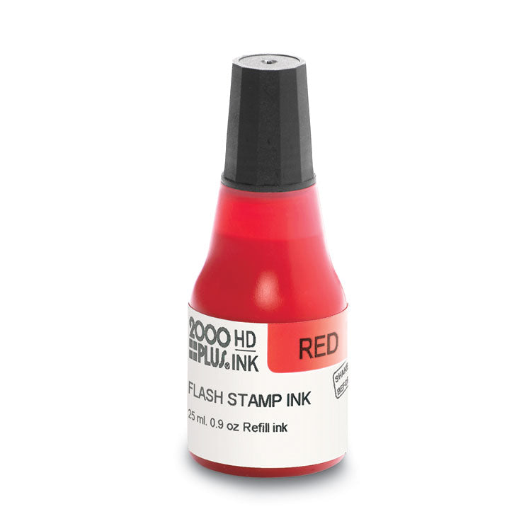 COSCO 2000PLUS® Pre-Ink High Definition Refill Ink, Red, 0.9 oz Bottle, Red (COS033958)