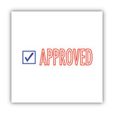 ACCUSTAMP2® Pre-Inked Shutter Stamp, Red/Blue, APPROVED, 1.63 x 0.5 (COS035525) Each