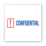 ACCUSTAMP2® Pre-Inked Shutter Stamp, Red/Blue, CONFIDENTIAL, 1.63 x 0.5 (COS035536) Each