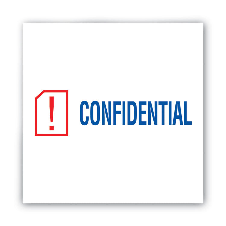 ACCUSTAMP2® Pre-Inked Shutter Stamp, Red/Blue, CONFIDENTIAL, 1.63 x 0.5 (COS035536) Each