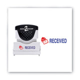 ACCUSTAMP2® Pre-Inked Shutter Stamp, Red/Blue, RECEIVED, 1.63 x 0.5 (COS035537) Each