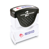 ACCUSTAMP2® Pre-Inked Shutter Stamp, Red/Blue, RECEIVED, 1.63 x 0.5 (COS035537) Each