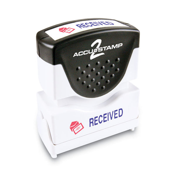 ACCUSTAMP2® Pre-Inked Shutter Stamp, Red/Blue, RECEIVED, 1.63 x 0.5 (COS035537) Each