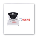 ACCUSTAMP2® Pre-Inked Shutter Stamp, Red/Blue, ORIGINAL, 1.63 x 0.5 (COS035540) Each
