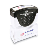 ACCUSTAMP2® Pre-Inked Shutter Stamp, Red/Blue, EMAILED, 1.63 x 0.5 (COS035541) Each