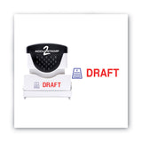 ACCUSTAMP2® Pre-Inked Shutter Stamp, Red/Blue, DRAFT, 1.63 x 0.5 (COS035542) Each