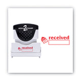 ACCUSTAMP2® Pre-Inked Shutter Stamp, Red, RECEIVED, 1.63 x 0.5 (COS035570) Each