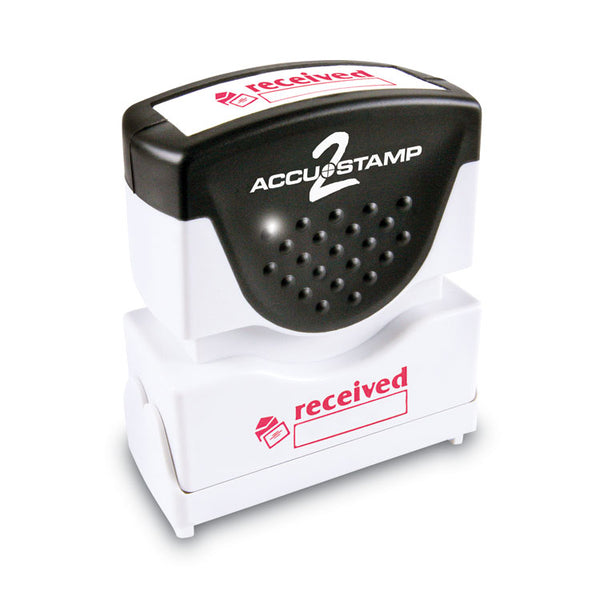 ACCUSTAMP2® Pre-Inked Shutter Stamp, Red, RECEIVED, 1.63 x 0.5 (COS035570)