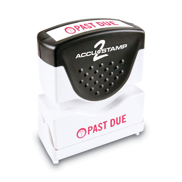 ACCUSTAMP2® Pre-Inked Shutter Stamp, Red, PAST DUE, 1.63 x 0.5 (COS035571)