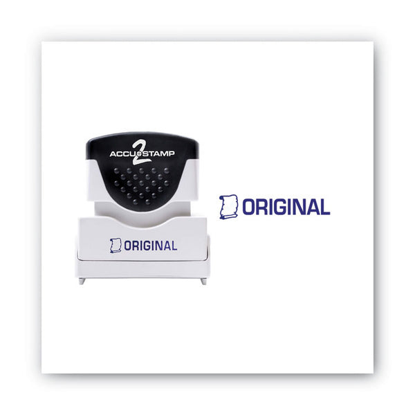 ACCUSTAMP2® Pre-Inked Shutter Stamp, Blue, ORIGINAL, 1.63 x 0.5 (COS035572) Each