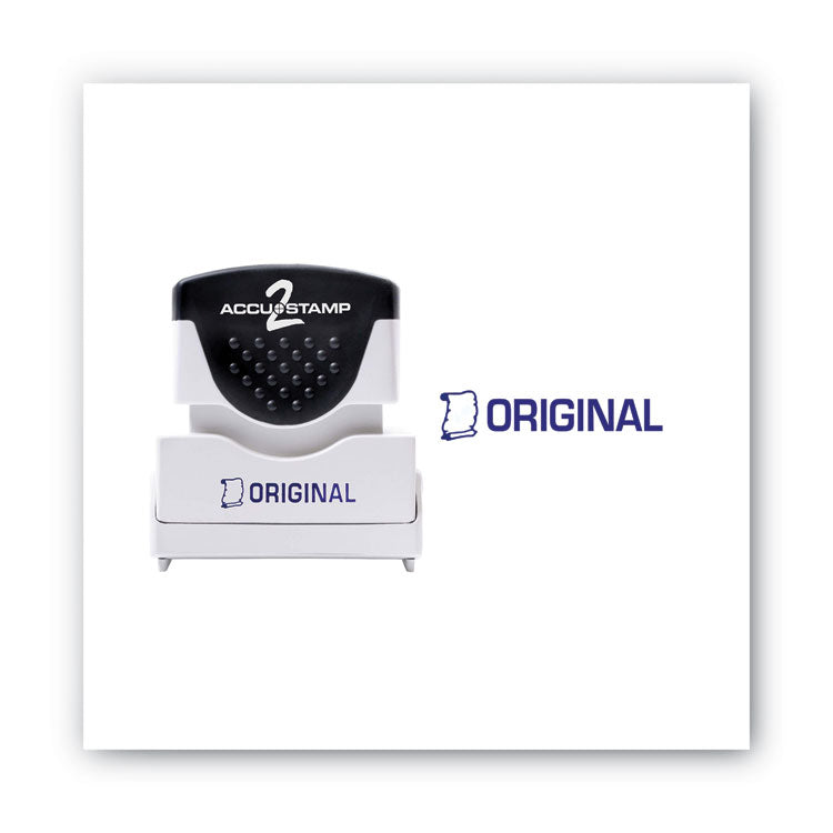 ACCUSTAMP2® Pre-Inked Shutter Stamp, Blue, ORIGINAL, 1.63 x 0.5 (COS035572) Each