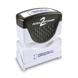 ACCUSTAMP2® Pre-Inked Shutter Stamp, Blue, ORIGINAL, 1.63 x 0.5 (COS035572) Each